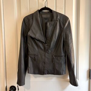 Blank NYC Charcoal Gray Vegan Leather Jacket
